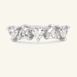 Eternity Heart Moissanite Band (White) by Elate - Love Estella