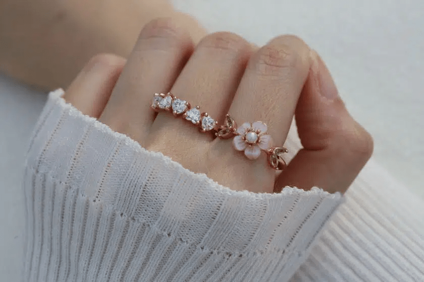 Eternity Heart Moissanite Band (White) by Elate - Love Estella