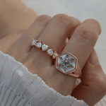 Eternity Heart Moissanite Band (White) by Elate - Love Estella