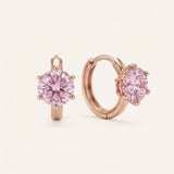 Everyday Moissanite Huggies (1 Carat), Sugar Pink