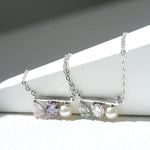 Floating Bar Necklace (Lavender) - Love Estella
