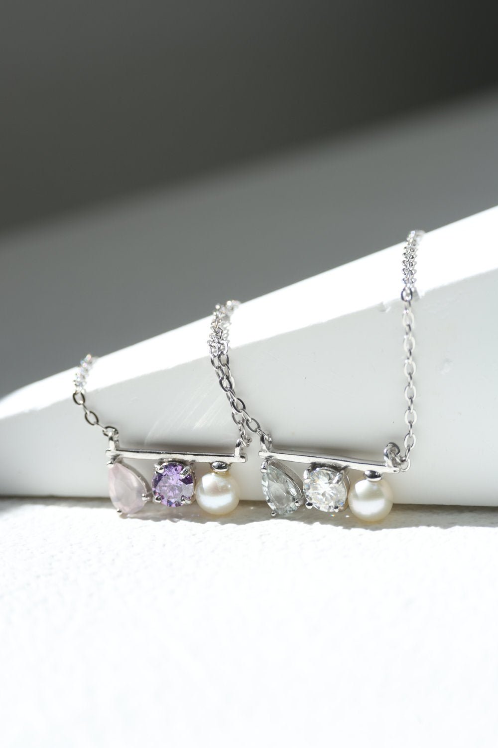Floating Bar Necklace (Lavender) - Love Estella