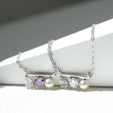 Floating Bar Necklace (Lavender) - Love Estella