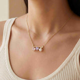 Floating Bar Necklace (Lavender) - Love Estella