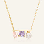 Floating Bar Necklace (Lavender) - Love Estella
