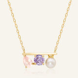 Floating Bar Necklace (Lavender) - Love Estella