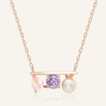Floating Bar Necklace (Lavender) - Love Estella