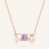 Floating Bar Necklace (Lavender) - Love Estella