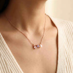 Floating Bar Necklace (Lavender) - Love Estella