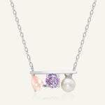 Floating Bar Necklace (Lavender) - Love Estella