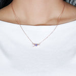 Floating Bar Necklace (Lavender) - Love Estella