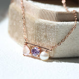 Floating Bar Necklace (Lavender) - Love Estella