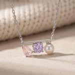Floating Bar Necklace (Lavender) - Love Estella