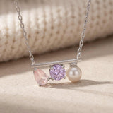 Floating Bar Necklace (Lavender) - Love Estella