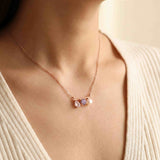 Floating Bar Necklace (Lavender)