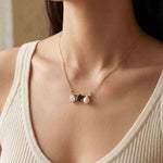 Floating Bar Necklace (Monochrome) - Love Estella