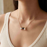 Floating Bar Necklace (Monochrome) - Love Estella