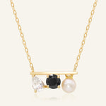 Floating Bar Necklace (Monochrome) - Love Estella