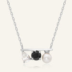 Floating Bar Necklace (Monochrome) - Love Estella