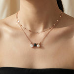 Floating Bar Necklace (Monochrome) - Love Estella