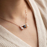Floating Bar Necklace (Monochrome)