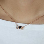 Floating Bar Necklace (Monochrome) - Love Estella