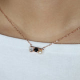 Floating Bar Necklace (Monochrome) - Love Estella