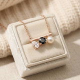 Floating Bar Necklace (Monochrome)