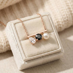 Floating Bar Necklace (Monochrome) - Love Estella