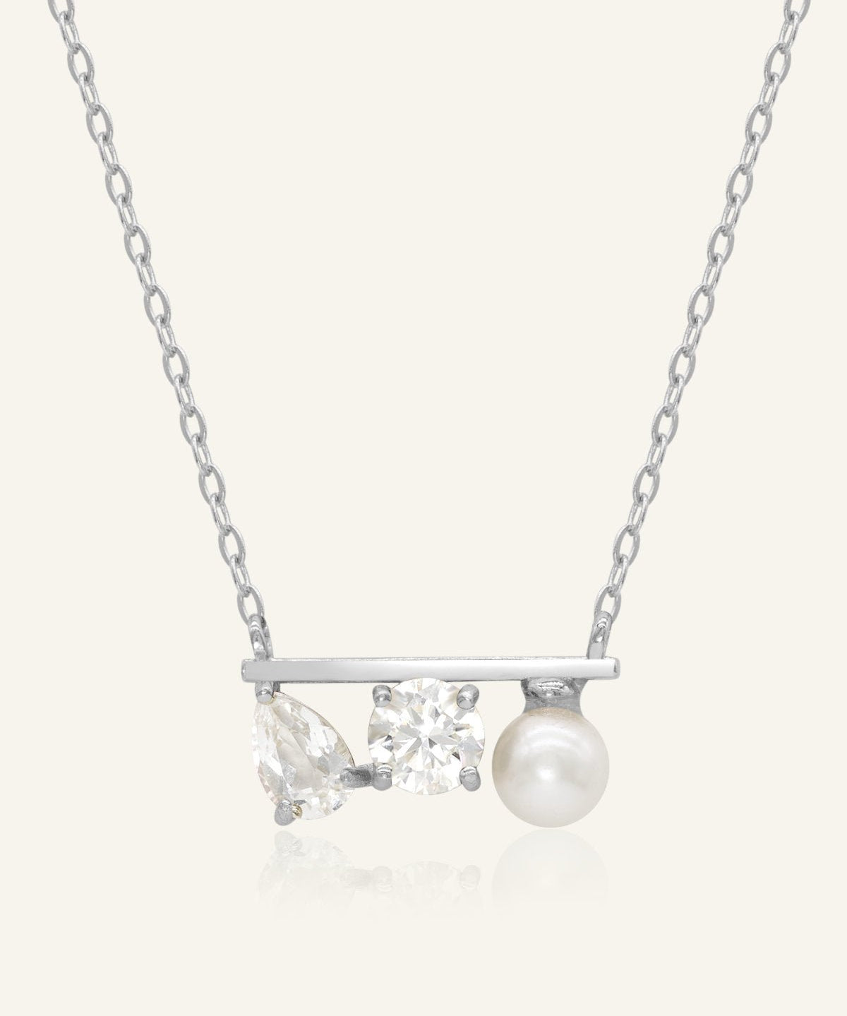 Floating Bar Necklace (Pure) - Love Estella