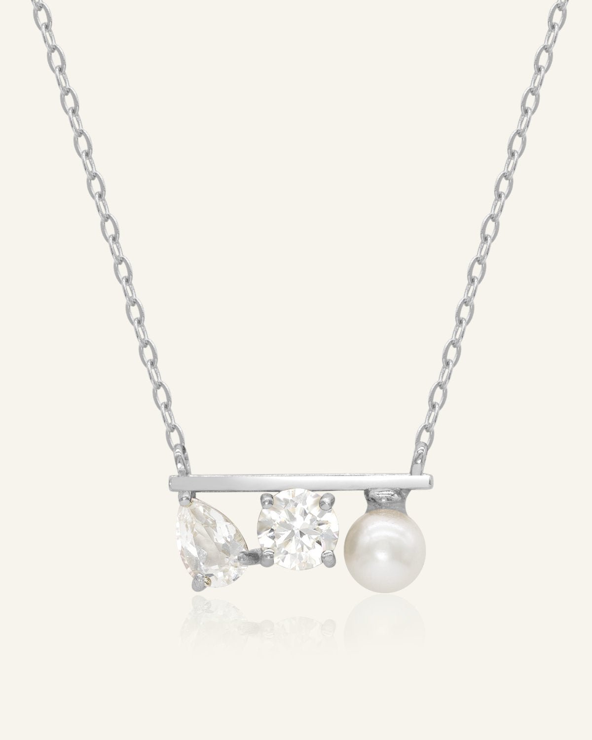 Floating Bar Necklace (Pure) - Love Estella
