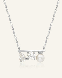 Floating Bar Necklace (Pure) - Love Estella
