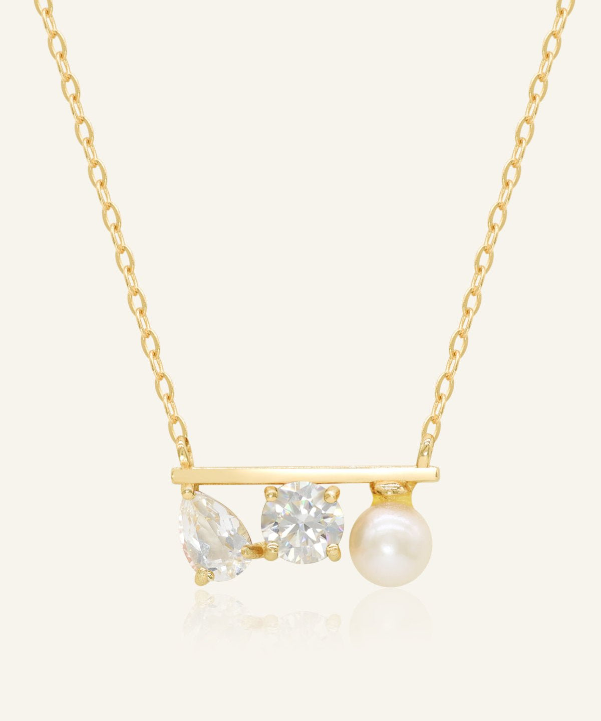 Floating Bar Necklace (Pure) - Love Estella