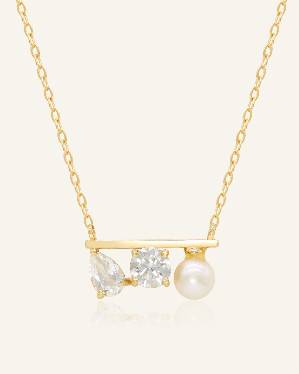 Floating Bar Necklace (Pure) - Love Estella