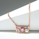 Floating Bar Necklace (Rose) - Love Estella