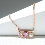 Floating Bar Necklace (Rose) - Love Estella