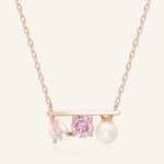 Floating Bar Necklace (Rose) - Love Estella