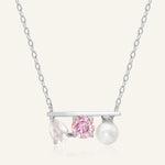 Floating Bar Necklace (Rose) - Love Estella