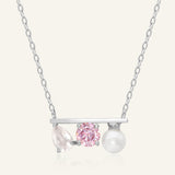 Floating Bar Necklace (Rose) - Love Estella