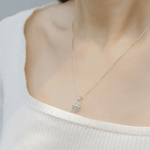 Fortune Cat Necklace (Blue Chalcedony) - Love Estella