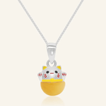 Fortune Cat Necklace (Tiger Eye) - Love Estella
