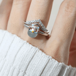 Fortune Cat Ring (Blue Chalcedony) - Love Estella