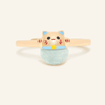 Fortune Cat Ring (Blue Chalcedony) - Love Estella