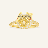 Fortune Cat Ring (Citrine) - Love Estella