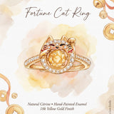 Fortune Cat Ring (Citrine)
