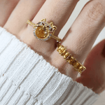 Fortune Cat Ring (Citrine) - Love Estella
