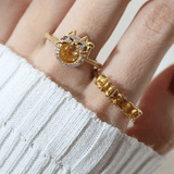 Fortune Cat Ring (Citrine) - Love Estella