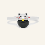 Fortune Cat Ring (Obsidian) - Love Estella