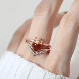 Fortune Cat Ring (Red Agate) - Love Estella