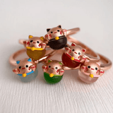 Fortune Cat Ring (Red Agate) - Love Estella